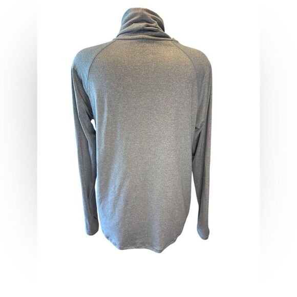 EDDIE BAUER Ladies Funnel Neck Long Sleeve Top Blue Large - Picture 5 of 12